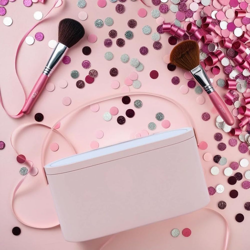 Organizador de maquillaje con espejo LED