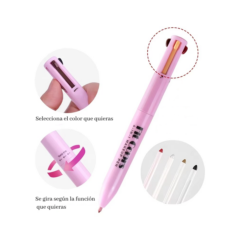 Lápiz de maquillaje 4 en 1 multifuncional