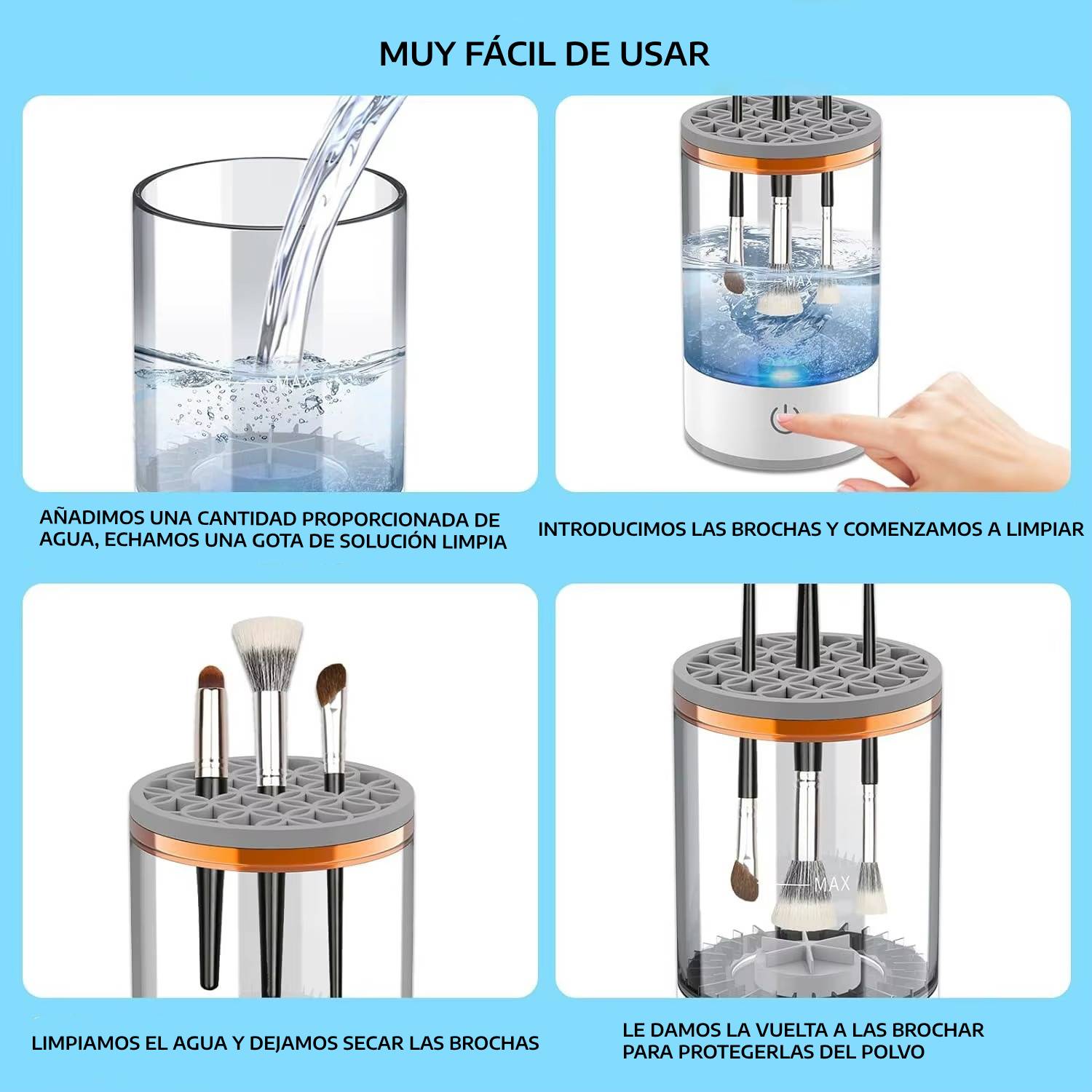 Limpiador de Brochas de Maquillaje